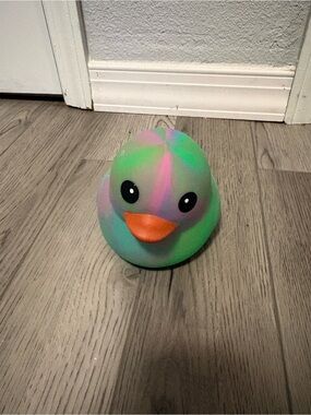 SMITH Multi-Color Rubber Duck Toy — Green, Purple, Blue & Orange